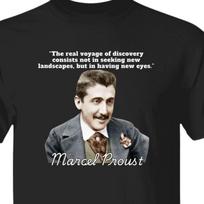 Marcel Proust Self Discovery Empowering Literary Quote French Writer Remembrance Of Things Past Author T shirt Modernism Paris S