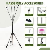 Telescoping Riser Tube Tripod Misting System Stainless Steel Sprinkler