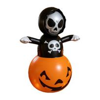 Inflatable Grim Reaper Halloween Decoration, Large Spooky Blow Up Character with Pumpkin for Yard, Lawn, Porch,Haunted House, Party Decor Weatherproof Without Light