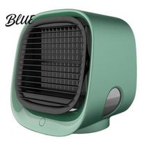Small Room Cooling Device Portable Air Cooler & Humidifier Quiet Fan with 300ml Tank Mist for Office Misting Desktop Home And Circulation žalia