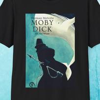 Moby Dick Shirt, NOIR Ahab, Centered: Badass w/ Harpoon. 1948, UK. Herman Melville, thomas pynchon, whale, captain, book, literature, Sartre S
