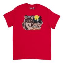 Napoleon Dynamite T-Shirt: Retro Wolf Howling at Moon Design S