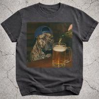 Pit Bull Drinking Beer Shirt, Funny Pitbull Dog Meme Tee, Beer Lover Gift for Pit Bull Mom Dad, Silly Dog Graphic T Shirt for Men Women 3XL
