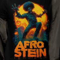 AfroStein Zombie Halloween Shirt | Afro Frankenstein Tee | Melanin Horror Monster Top S