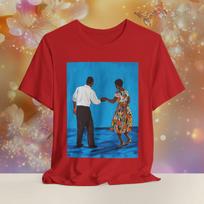 Afrocentric Dance Art T-Shirt | Melanin Apparel | Black History Tee for Women & Men | Cultural Love Expression | Bella Canvas Size XS to 5XL XL