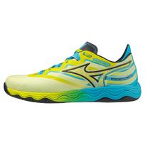 Table Tennis Shoes Wave Medal NEO Fit Yellow x Black x Light Blue cm 2E [Mizuno] - Stability, Cushioning, Responsiveness, - - 26.5