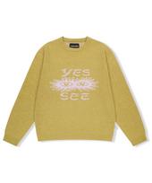 Yes Ic Eye Knit Pullover Sweater Mustard S