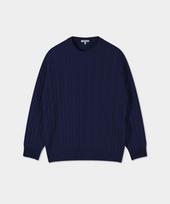 Vibrante Soft Washable Cable Round Knit - Dark Navy D.Navy/S