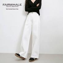 Mark Fairwhale Women's High-Waisted Loose Wide-Leg Jeans M balta