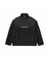 Ucla Men'S Polar Fleece Boa Woven Contrast Half-Zip [Black] (Uzbltb3_39) Black(39)/Sss
