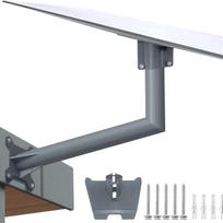 Starlink for Gen3 Roof L-Shaped Wall Mount Metal Bracket with Adapter for Starlink V3 Long Wall Bracket Wall Mount Accessories pilka spalva