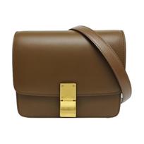 [Pre-Owned] Classic Box Polished Gold Buckle Leather Tofu Bag - Very Good #1KNK33D ONE SIZE
