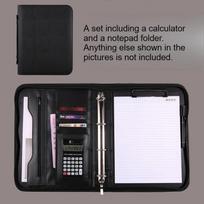 3pcs set Leather A4 Multifunction Ring Binder Manager Folder Business Office Portfolio Document Case Contract Organizer juoda
