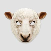Scary Sheep Head Prank Mask Soft Plush EVA Lifelike Detail Design for Adult Halloween Costume Party Haunted House Decor A1
