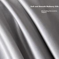 Taihuxue Pure Silk Pillowcase, 100% Mulberry Silk, Space Gray, 48*74cm