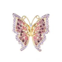 Weiman Purple Red Rhinestone Butterfly Brooches Luxury Women Alloy Fashion Brooch Pin Design Jewelry Customize Designer Brooches XD825245 auksas