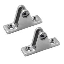 2 Pieces 316 Stainless Steel Deck Bimini Side Mount Hinge 60mm Mirror Polish Marine Boat Sailing Hardware Deck Hinge 2 Pieces