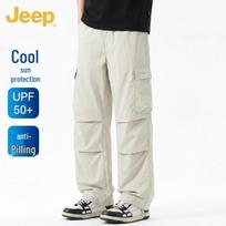 JEEP Men's Cooling Multi-Pocket Outdoor Casual Pants M chaki