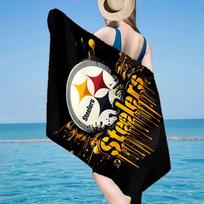 Pittsburgh Steelers  Microfiber Beach Towel, Lightweight And Quick-Dry, for Summer Travel, Beach Essential, Swimming Pool 70cmx140cm(27x55inch)