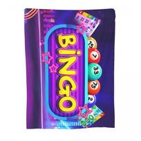 Funny Bingo Game Blankets Fleece Print Breathable Lightweight Throw Blankets for Bed Outdoor Bedspread Size: 75*100cm, Weight: 230 GSM