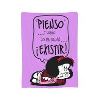 M-Mafaldas Sad Thinking Blankets Velvet Quino Argentina Cartoon Breathable Ultra-Soft Throw Blanket for Sofa Office Quilt Size: 75*100cm, Weight: 230 GSM