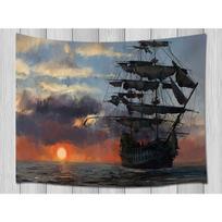 Tapestry of a Medieval Pirate Ship 100X70CM