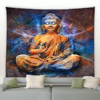 Indian Buddha Meditation Psychedelic Scene Home Art Decor Tapestry Hippie Boho Decor Mandala Sheet Sofa Blanket 100X70CM