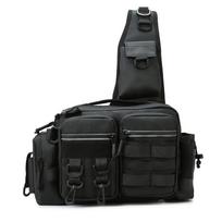 Outdoor Luya bag Multifunctional fanny pack Chest bag Fishing rod bag Large capacity Fishing backpack Tactical camouflage satchel