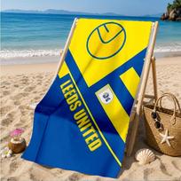 Leeds United Crest Design Beach Towel, Quick-drying, Easy to Care for, Suitable for Both Fitness and Beach Vacations,Sports Essential 70cmx140cm(27x55inch)