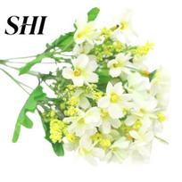 Simulation Flower Artificial Flowers 28 Heads Table Centerpiece Vibrant Color One Wild Chrysanthemum Bouquet 7 Branch Silk Decorative for Wedding Fake balta