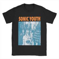 2025 Sonic Youth Roko Grupė Vyriški Marškinėliai Juokingi Marškinėliai Trumpomis Rankovėmis Su Apvalia Kaklo Iškirpte Medvilniniai Šventiniai Drabužiai S įvairiaspalvis