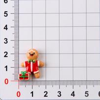 Cute 10Pcs Christmas Gingerbread Man Resin Flatback Pieces, DIY Supplies for Hairpins Jewelry Making Xmas Tree Small Decorations A1