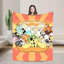 Chikn Nuggit Animacinis Anime Šilta Minkšta Antklodė Dekoratyvinis Pliušinis Mėtomasis pledas Sofos Kėdės Flanelinis Patalynės užtiesalas Sofa-lova Dangtis 75X95CM