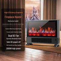 Graphene Electric Heater: AI Voice-Controlled Fast Heating Fireplace for Bedroom