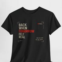 VHS Aesthetic Shirt, Y2K Graphic Tee, Retro Camcorder Shirt, Nostalgic Streetwear, Vintage Recording Tee, Back When Tomorrow Felt Real L