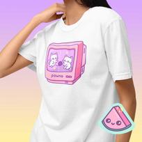 Cute Retro Gamer Cat Shirt, Kawaii Pink Gaming Graphic Tee for Cat Lovers 2XL