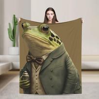 Šilta antklodė Vaikams Iškylai Džentelmenas Varlė Mesti antklodę Flanelinis pledas Lauke Gatvės mados Sofa-lova apdangalas 75X95CM