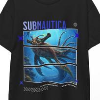 Leviathan, Gargantuan, Subnautica T Shirt Gamer Unisex, Sci Fi Ocean Adventure Shirt, Gaming Merch Gift for Fans, Cool Style Top Streetwear M