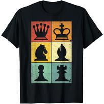 Vintage Chess Player Retro Sunset Chess Pieces T Shirt Unisex Cotton Humor Streetwear Tee Shirt Short Sleeve Unisex Loose Clothing S įvairiaspalvis