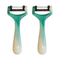 RKA Set of 2 Curatator Solingen – Vegetable and Fruit Peeler, Potato Peeler, Green and White – Kitchen Utensils