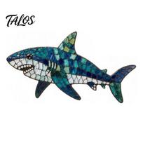 Acrylic Ocean Animal Decor Octopus Mosaic Kit for Beginners, DIY Sea Glass Craft Set with Step-by-Step Shark Whale Turtle Crafts Instructions, B