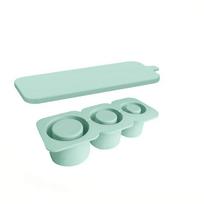 3 skyrių ledo kubelių forma Stanley 30/40 oz gertuvėms, daugkartinio naudojimo cilindro formos silikoninės ledo kubelių formelės su dangteliu gėrimams, sultims, kavai