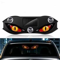 Saulės energija maitinamas automobilio demono akių šviesos mirksinti automobilio lango šviesa Transporto priemonės priedai 2 black