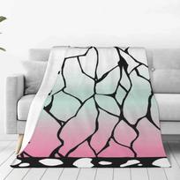 Shinobu Kimono Pattern Soft Warm Lightweight Throw Blanket Demon Slayer Shinobu Kimetsu no Yaiba Inspired Size: 75*100cm, Weight: 230 GSM