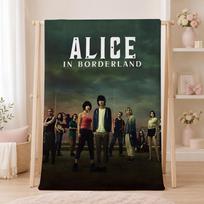 Popular Drama A-Alice in BorderlandS Throw Summer Flannel Throw Blanket Soft Antistatic Washable KidFriendly Couch Bed Size: 75*100cm, Weight: 230 GSM
