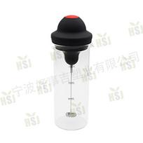 Portable Wireless Handheld Mini Milk Frother & Egg Beater for Coffee, Baking, and Cream Transparent Glass