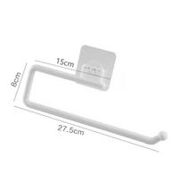2PCS Kitchen Paper Rack Cabinet Tissue Roll Paper Rack Towel Rack Wall-mounted Storage Rack Wipe Storage Hanging Organizer Hook Holder 2pcs