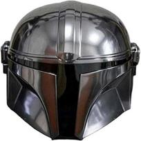 Šalmas Metalinis Plieno Su Pamušalu ir Smakro Dirželiu LARP Cosplay Vaidmenų Žaidimams Helovynui Veido Kaukė gray