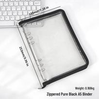 A6 Color Binder PVC Zipper Removable Loose-Leaf A5 Student Notebook Journal A6 (No Inner Pages)