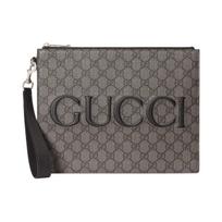 Gucci logotipas Užtrauktuku užsegama delninė vyriška delninė pilka juoda 768374-FACSM-1249 Box(Basic Set+Box)